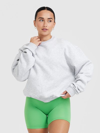 Oneractive All Day Est 2020 Oversized Sweatshirt | Light Grey Marl