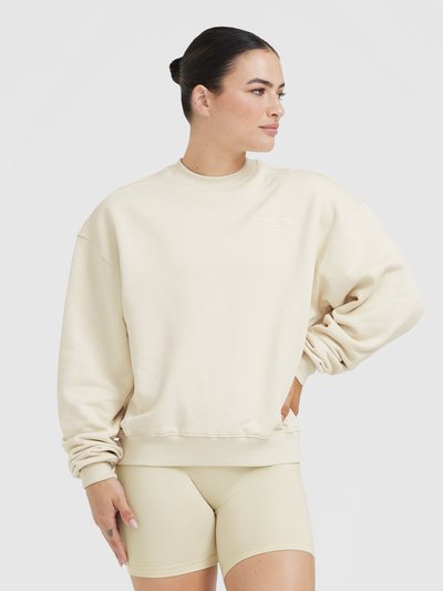 Oneractive All Day Est 2020 Oversized Sweatshirt | Vanilla