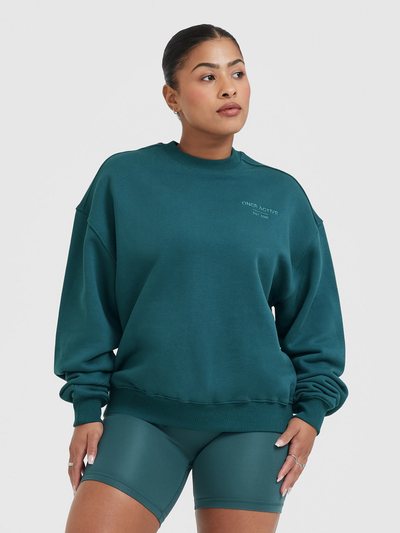 Oneractive All Day Est 2020 Oversized Sweatshirt | Marine Teal