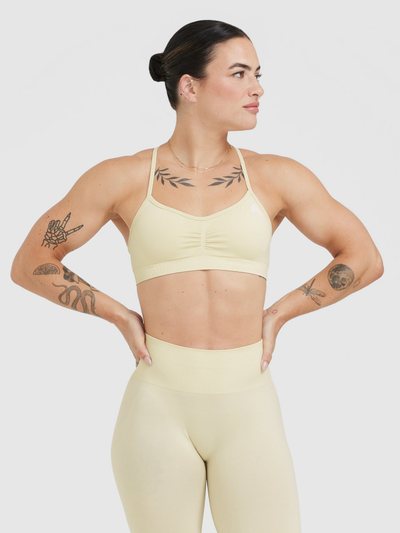 Oneractive EffortlessLift™ Strappy Bralette with White Logo | Vanilla