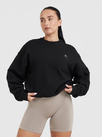 Oneractive All Day Lightweight Oversized Sweatshirt | Black