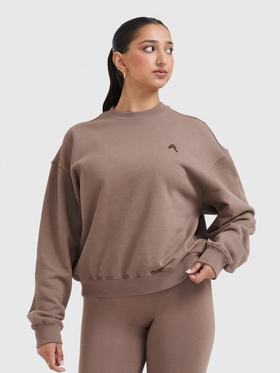 Oneractive All Day Lightweight Oversized Sweatshirt | Cool Brown