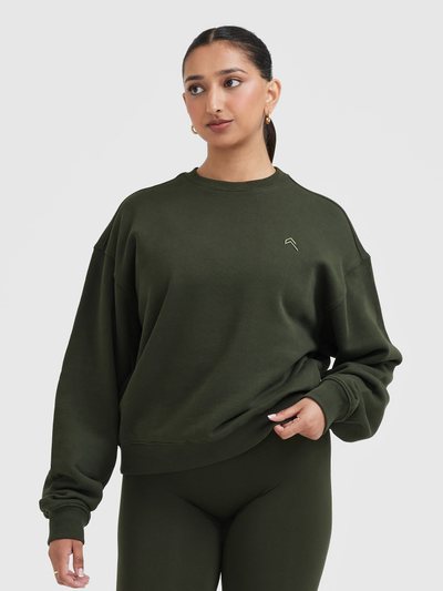 Oneractive All Day Lightweight Oversized Sweatshirt | Khaki