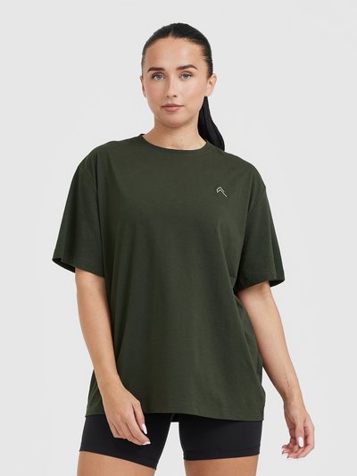 Oneractive Classic Oversized Lightweight T-Shirt | Khaki