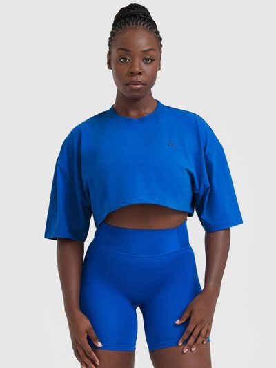 Oneractive Classic Relaxed Crop Lightweight T-Shirt | Cobalt