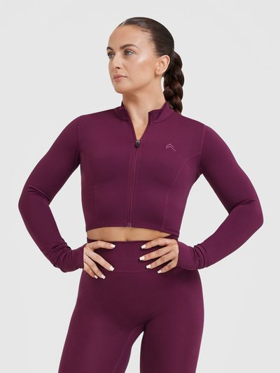 Oneractive Timeless Crop Jacket | Ripe Fig