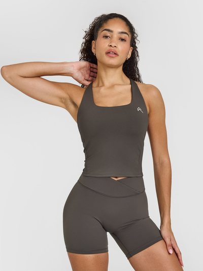 Oneractive Timeless Square Neck Mid Vest | Deep Taupe