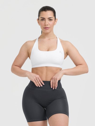 Oneractive Timeless Square Neck Sports Bra | White