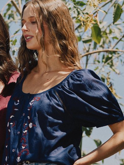 Cleobella Adeline Blouse | Navy