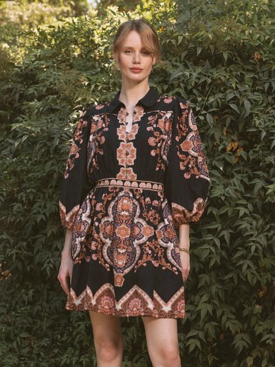 Cleobella Leigh Mini Dress | Dark Lagos