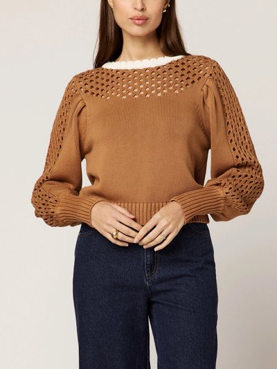 Cleobella Anwen Sweater | Brown/Ivory