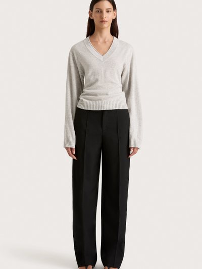 Faithfullthebrand Frederikke Cashmere Sweater Grey Marle - Final Sale