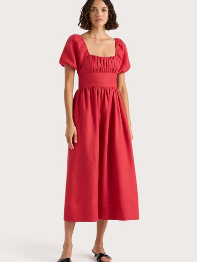 Faithfullthebrand Dalia Midi Dress Red - Final Sale