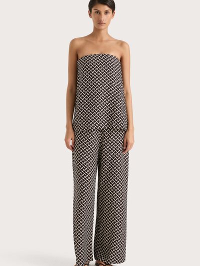 Faithfullthebrand Ninette Strapless Top Espresso Geo - Final Sale