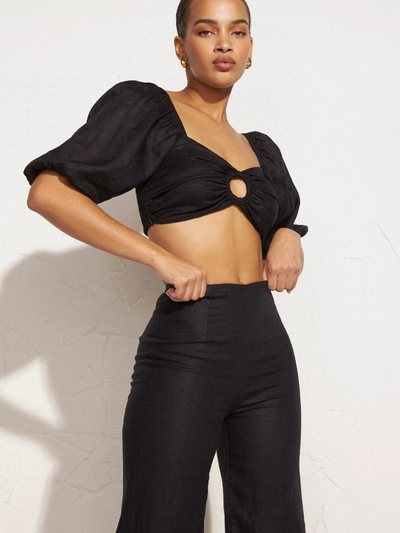 Faithfullthebrand La Marches Top Plain Black - Final Sale