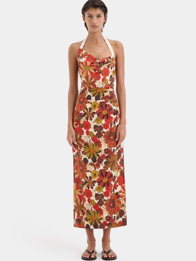 Sirthelabel Castella Gathered Midi Dress