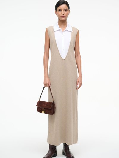Staud LESLIE DRESS | SAND WHITE