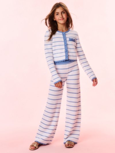 Loveshackfancy Girls Fawna Striped Crochet Pants