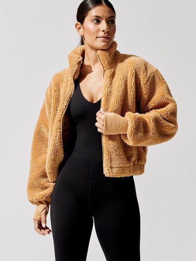 Carbon38 Teddy Zip Up Jacket - Roots