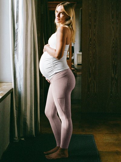 Beyondyoga Spacedye™ Love the Bump Maternity Pocket Midi Legging