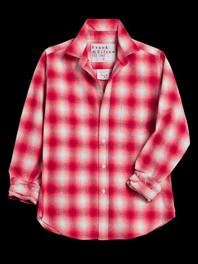 Frankandeileen BARRY Dark Pink and White Plaid, Italian Flannel