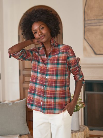 Frankandeileen EILEEN Wine and Green Plaid, Italian Flannel