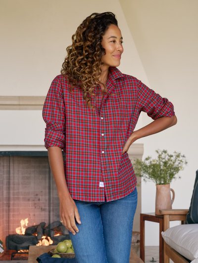 Frankandeileen EILEEN Multicolor Small Red Plaid, Italian Flannel
