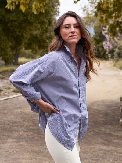 Frankandeileen SHIRLEY Navy Stripe, Italian Superluxe