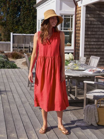 Frankandeileen DAPHNE Summer Red, Washed Linen