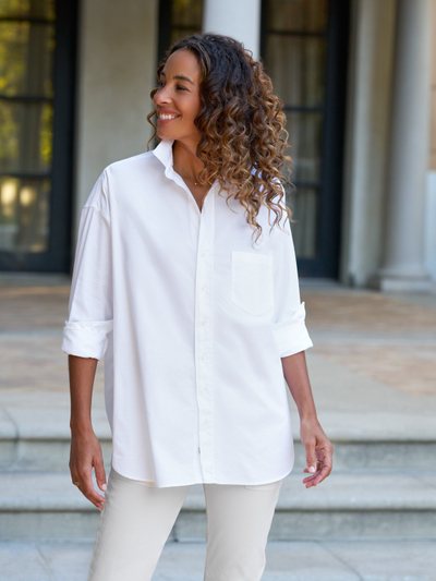Frankandeileen SHIRLEY White, Italian Brushed Oxford