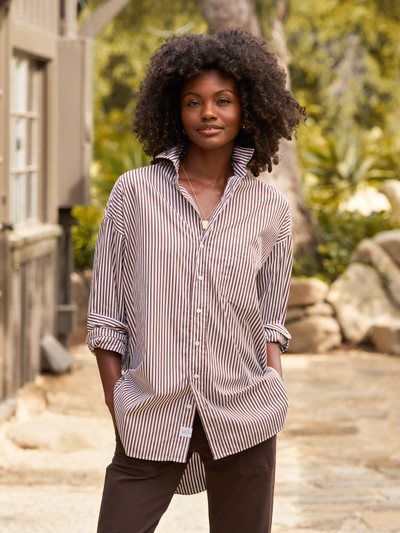 Frankandeileen SHIRLEY Brown Stripe, Italian Superluxe