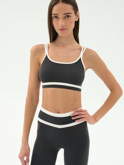 Splits59 Eva Rigor Double Strap Bra - Graphite/White