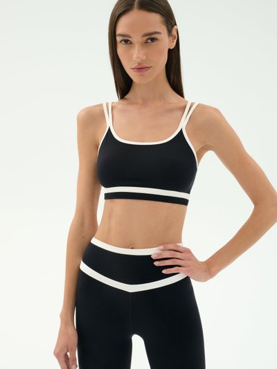 Splits59 Eva Rigor Double Strap Bra - Black/White