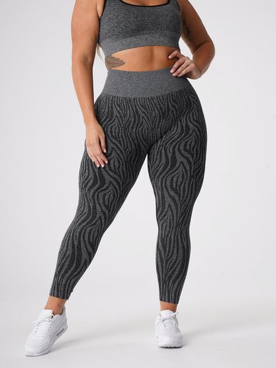 Nvgtn Black Speckled Zebra Seamless Leggings