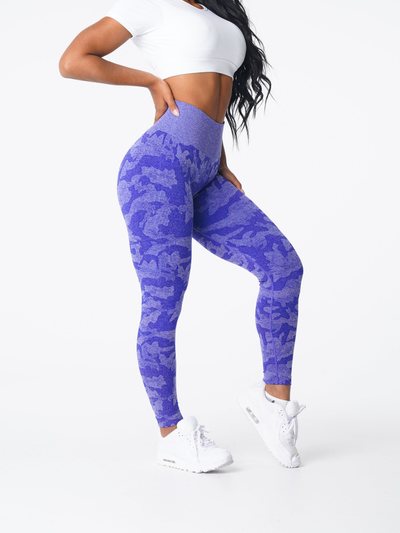 Nvgtn Electric Blue Camo Seamless Leggings