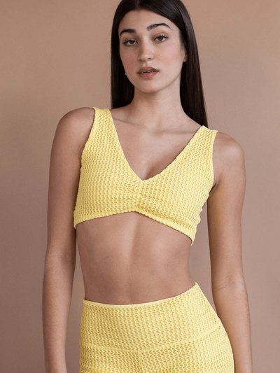 Montce Yellow Crochet Kim Variation Bikini Top