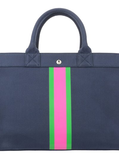 Pinklily The Preppy Podcast x Milly Kate Navy Canvas Tote Bag