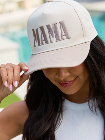 Pinklily Mama Beige Trucker Hat