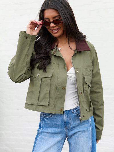 Pinklily Oakley Crop Canvas Barn Jacket FINAL SALE