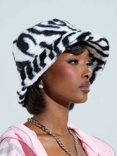 Shopakira WILD CHILD ZEBRA FAUX FUR HAT