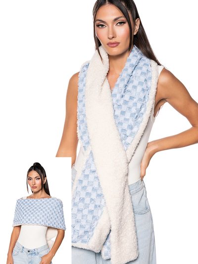 Shopakira DENIM BAE SHERPA LINED SCARF