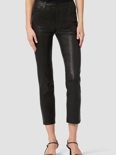 Hudsonjeans Nico Mid-Rise Straight Leather Crop Pant
