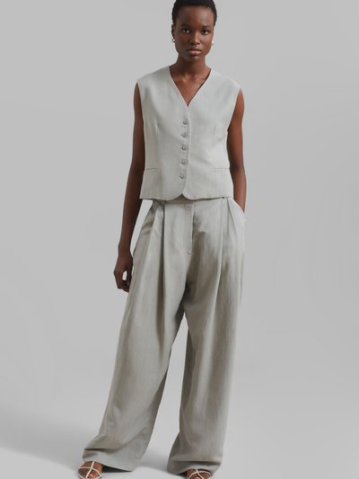 Thefrankieshop Piper Pleated Trousers - Sage