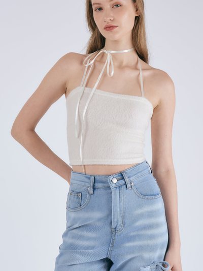 Storets Ella Fuzzy Strapless Top