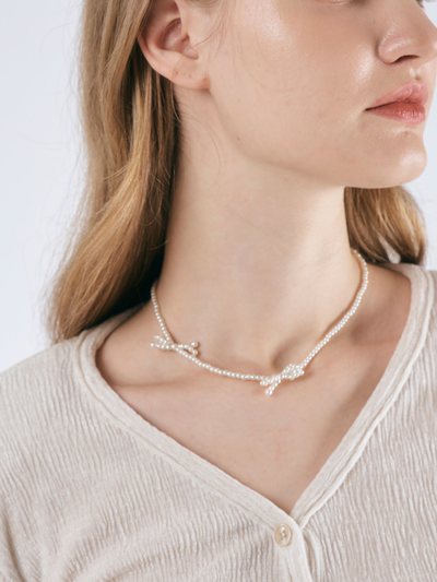 Storets Faux Pearl Bow Necklaces