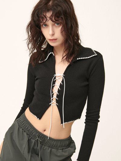 Storets Milla Open Front Crop Top