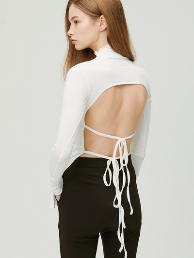 Storets Gina Backless Ribbed Top
