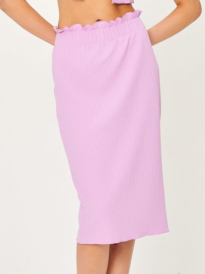Storets Gabriela Lettuce Hem Midi Skirt