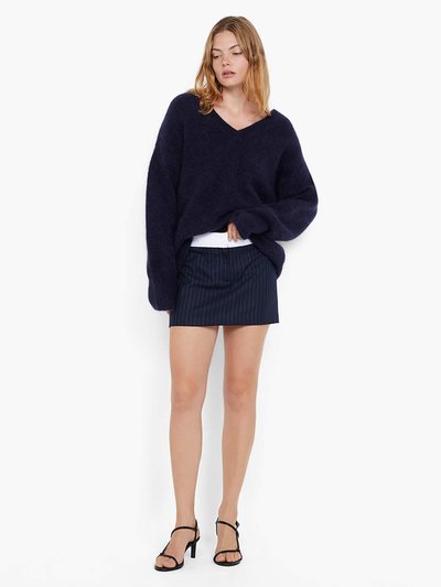 Becandbridge ZAYANA MINI SKIRT - INK PINSTRIPE