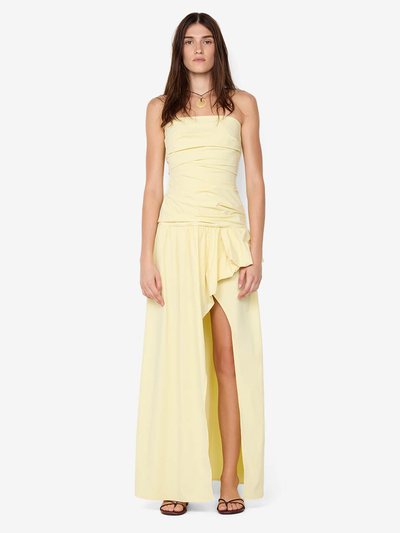 Becandbridge DANTE STRAPLESS MAXI DRESS - ICE YELLOW